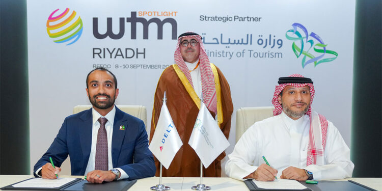 توقيع اتفاقية تعاون بين برنامج الربط الجوي وطيران دلتا على هامش معرض سوق السفر العالمي