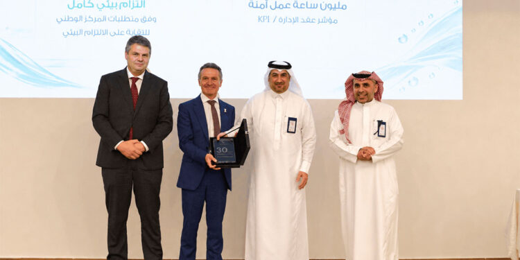 سور السعودية تحقق 30 مليون ساعة عمل آمنة في عمليات المياه بالقطاع الشرقي
